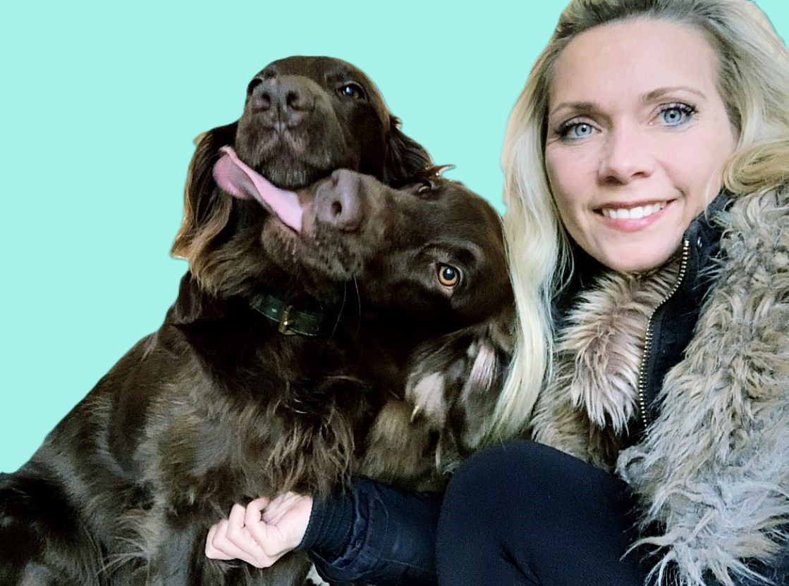 Portrait mit Blau Visitenkarte